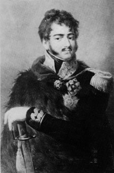 Poniatowski. Peinture d'Antoine Gros (collection du prince Poniatowski)